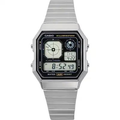 Casio Vintage Digital Stainless Steel Quartz A130WE-1A Unisex Watch