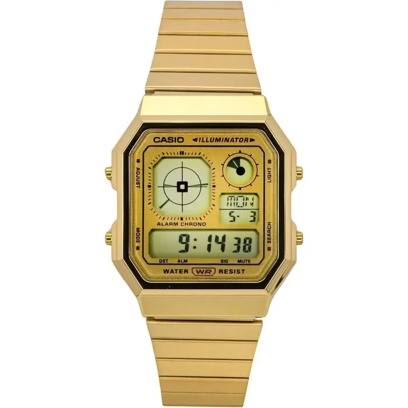 Casio Vintage Digital Stainless Steel Quartz A130WEG-9A Unisex Watch