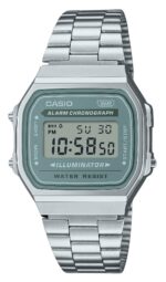 Casio Vintage Digital Stainless Steel Bracelet Quartz A168WA-3A Men's Watch