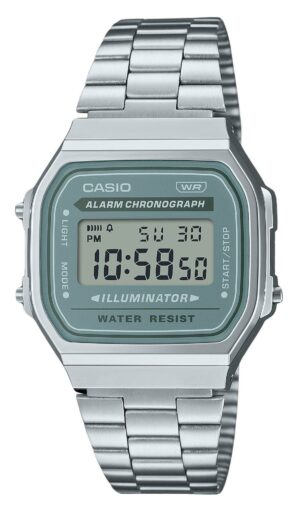 Casio Vintage Digital Stainless Steel Bracelet Quartz A168WA-3A Men's Watch