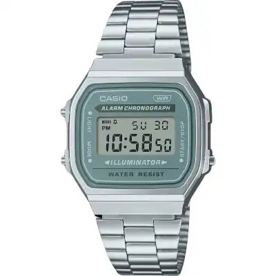 Casio Vintage Digital Stainless Steel Bracelet Quartz A168WA-3A Men's Watch