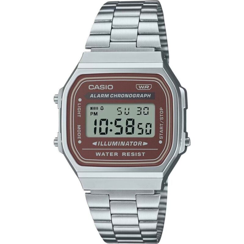 Casio Vintage Digital Stainless Steel Bracelet Quartz A168WA-5A Men's Watch
