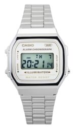 Casio Vintage Digital Stainless Steel Bracelet Quartz A168WA-8 Unisex Watch