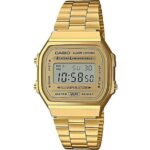 Casio Digital Alarm Chrono Stainless Steel A168WG-9WDF A168WG-9W Unisex Watch