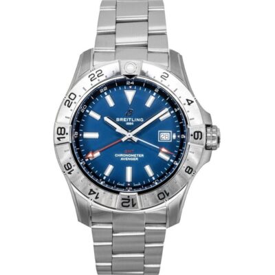 Breitling Avenger GMT Stainless Steel Blue Dial Automatic Diver's A32320101C1A1 300M Men's Watch