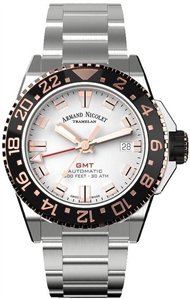 Armand Nicolet Tramelan JS9-41 Silver Dial Black Ceramic Bezel Diver's Automatic A487ASN-AS-MA2481AA 300M Men's Watch