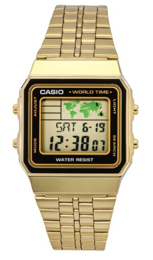 Casio Digital Stainless Steel World Time A500WGA-1DF A500WGA-1 Men's Watch