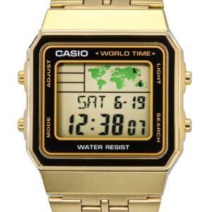 Casio Digital Stainless Steel World Time A500WGA-1DF A500WGA-1 Men's Watch