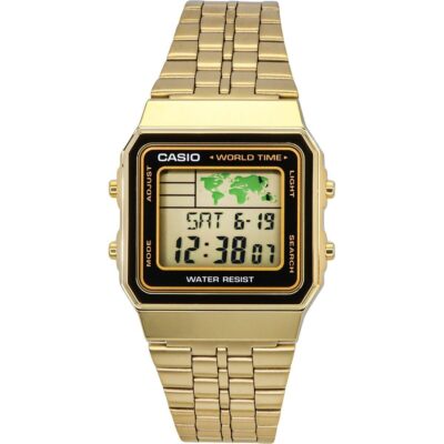 Casio Digital Stainless Steel World Time A500wga-1df A500wga-1 Men's Watch