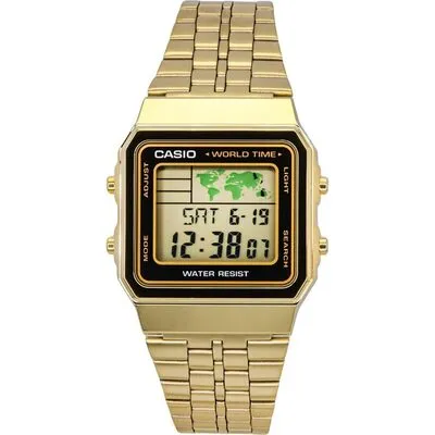 Casio Digital Stainless Steel World Time A500WGA-1DF A500WGA-1 Men's Watch