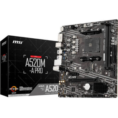MSI A520M-A PRO AM4 AMD MATX Gaming Motherboard