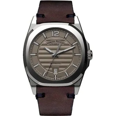 Armand Nicolet Tramelan J09 Grey Dial Automatic A660AAA-GR-PK4140TM Calf Leather Strap Men's Watch