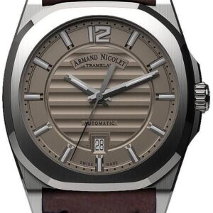 Armand Nicolet Tramelan J09 Grey Dial Automatic A660AAA-GR-PK4140TM Calf Leather Strap Men's Watch
