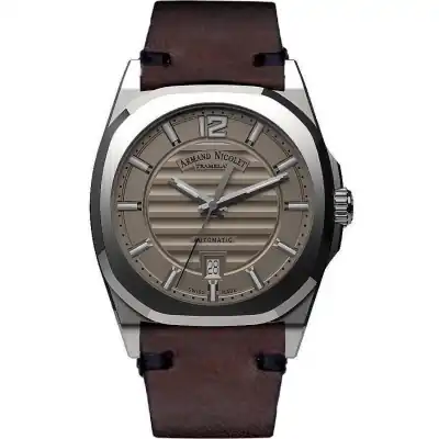 Armand Nicolet Tramelan J09 Grey Dial Automatic A660AAA-GR-PK4140TM Calf Leather Strap Men's Watch