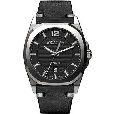 Armand Nicolet Tramelan J09 Black Dial Automatic A660AAA-NR-PK4140NR Calf Leather Strap Men's Watch
