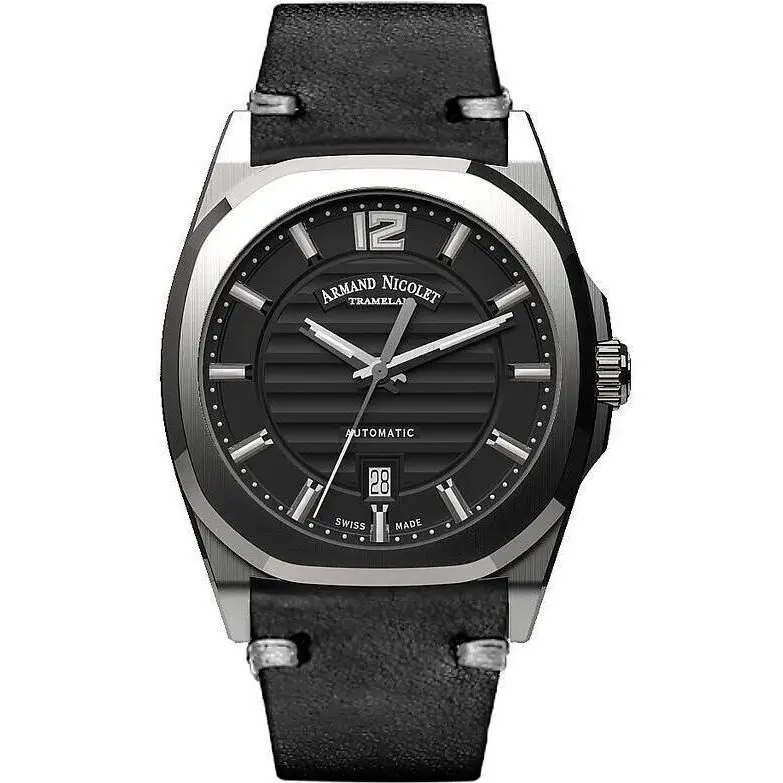 Armand Nicolet Tramelan J09 Black Dial Automatic A660AAA-NR-PK4140NR Calf Leather Strap Men's Watch Armand Nicolet Tramelan J09 Black Dial Automatic A660AAA-NR-PK4140NR Calf Leather Strap Men's Watch