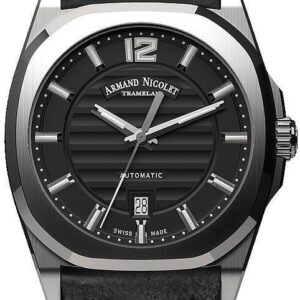 Armand Nicolet Tramelan J09 Black Dial Automatic A660AAA-NR-PK4140NR Calf Leather Strap Men's Watch