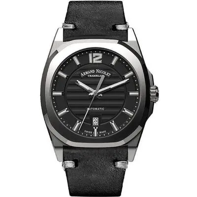 Armand Nicolet Tramelan J09 Black Dial Automatic A660AAA-NR-PK4140NR Calf Leather Strap Men's Watch