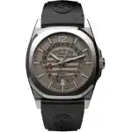Armand Nicolet Tramelan J09 GMT Grey Dial Automatic A663AAA-GR-GG4710N Black Rubber Strap Men's Watch