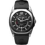 Armand Nicolet Tramelan J09 GMT Black Dial Automatic A663AAA-NR-GG4710N Black Rubber Strap Men's Watch
