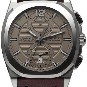 Armand Nicolet Tramelan J09 Chronograph Grey Dial Automatic A668AAA-GR-PK4140TM Calf Leather Strap Men's Watch