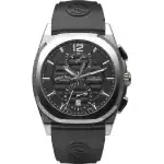 Armand Nicolet Tramelan J09 Chronograph Black Dial Automatic A668AAA-NR-GG4710N Black Rubber Strap Men's Watch