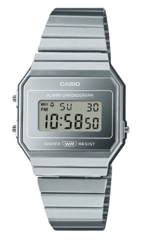 Casio Vintage Digital Stainless Steel Silver Dial Quartz A700WEV-7A Unisex Watch