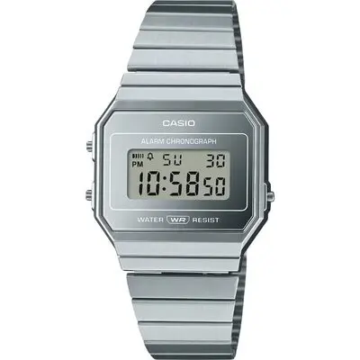 Casio Vintage Digital Stainless Steel Silver Dial Quartz A700WEV-7A Unisex Watch
