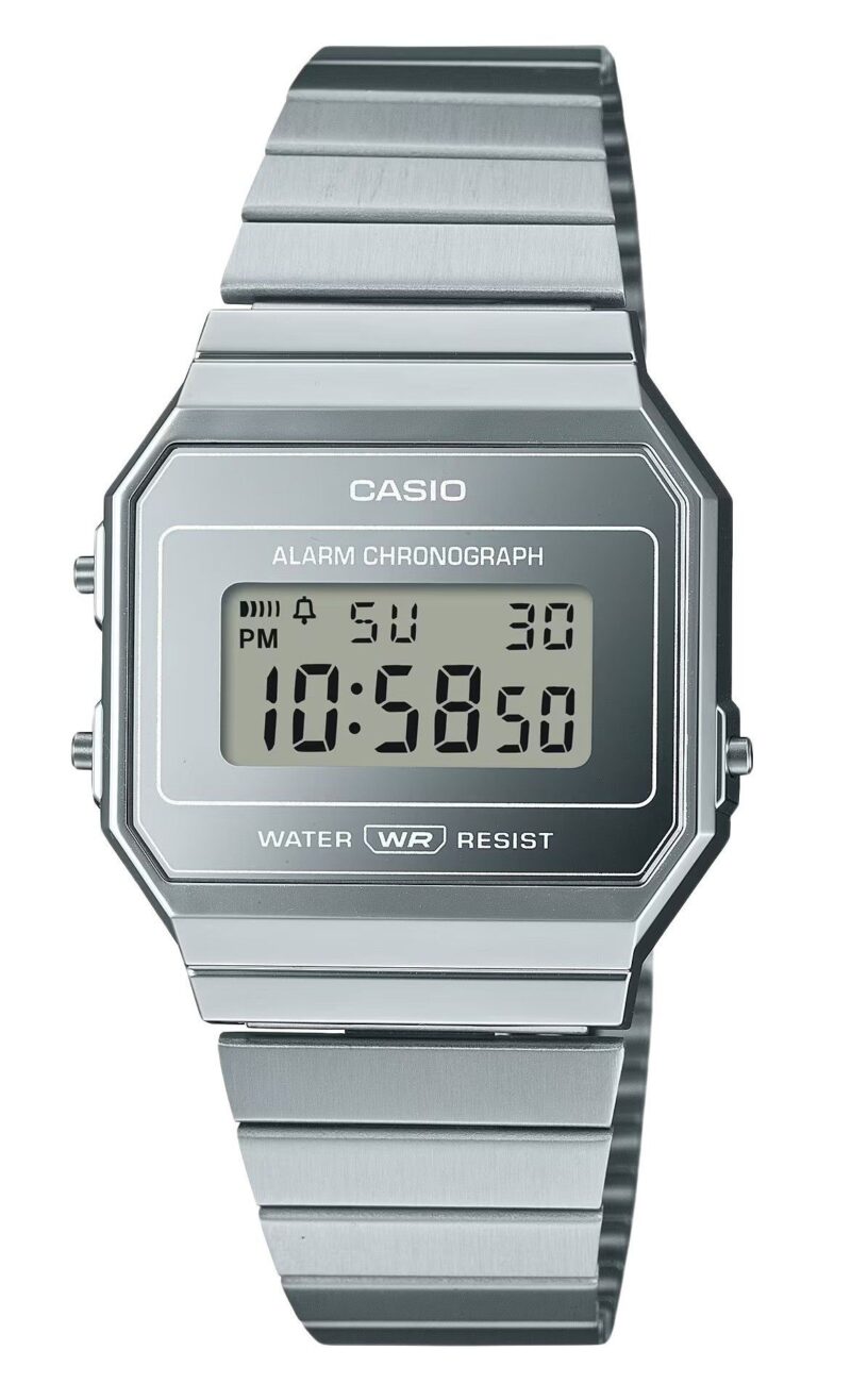 Casio Vintage Digital Stainless Steel Silver Dial Quartz A700WEV-7A Unisex Watch