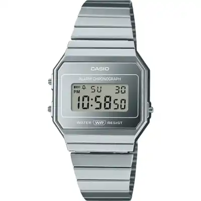 Casio Vintage Digital Stainless Steel Silver Dial Quartz A700WEV-7A Unisex Watch