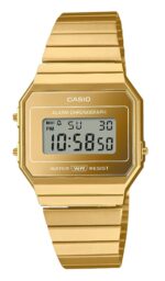 Casio Vintage Digital Gold Stainless Steel Quartz A700WEVG-9A Unisex Watch