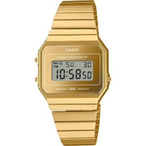 Casio Vintage Digital Gold Stainless Steel Quartz A700WEVG-9A Unisex Watch