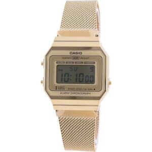 Casio Youth Vintage Gold Tone Stainless Steel Digital A700WMG-9A Unisex Watch