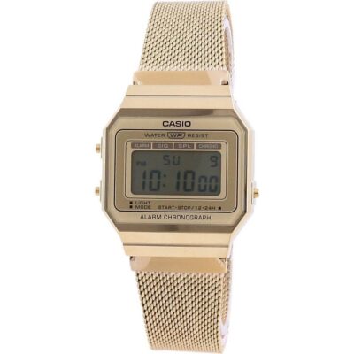 Casio Youth Vintage Gold Tone Stainless Steel Digital A700wmg-9a Unisex Watch