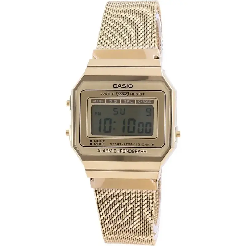 Casio Youth Vintage Gold Tone Stainless Steel Digital A700WMG-9A Unisex Watch Casio Youth Vintage Gold Tone Stainless Steel Digital A700WMG-9A Unisex Watch