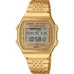 Casio Vintage Digital Smartphone Link Gold Tone Stainless Steel Quartz ABL-100WEG-9A Unisex Watch