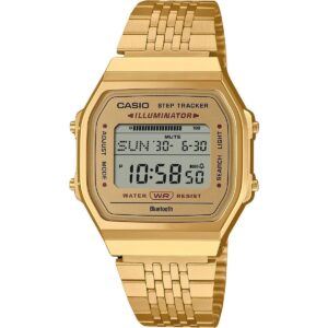 Casio Vintage Digital Smartphone Link Gold Tone Stainless Steel Quartz ABL-100WEG-9A Unisex Watch
