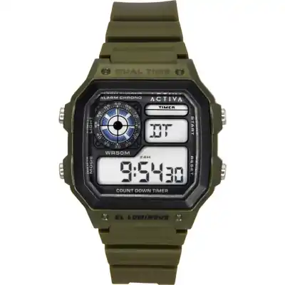 Invicta Activa Digital Green Polyurethane Strap Black Dial Quartz ACW1299-002 Men's Watch