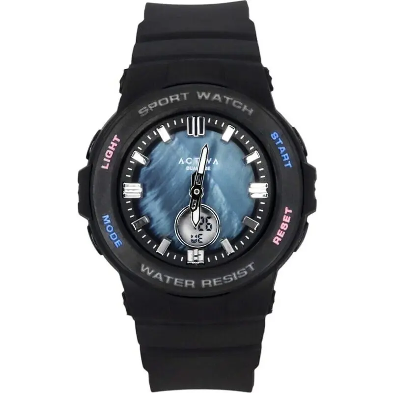 Invicta Activa Analog Digital Thermoplastic Polyurethane Strap Blue Mother of Pearl Dial Quartz ACW2125-001 Unisex Watch