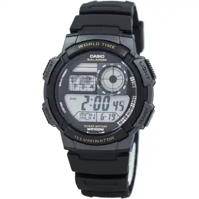 Casio Youth Digital World Time AE-1000W-1AV AE1000W-1AV Men's Watch