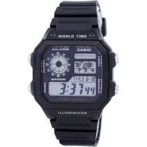Casio Youth Illuminator World Time Alarm AE-1200WH-1AV AE1200WH-1AV Men's Watch