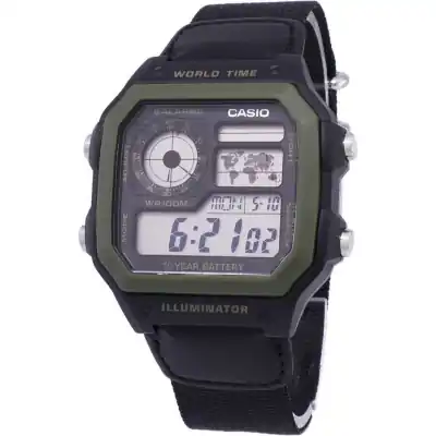 Casio Youth Series Digital World Time AE-1200WHB-1BVDF AE-1200WHB-1BV Men's Watch