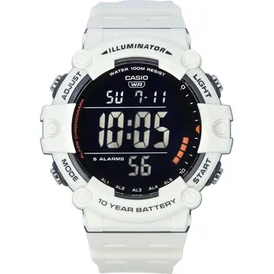 Casio Standard Digital White Resin Strap Quartz AE-1500WH-8B2 100M Men's Watch