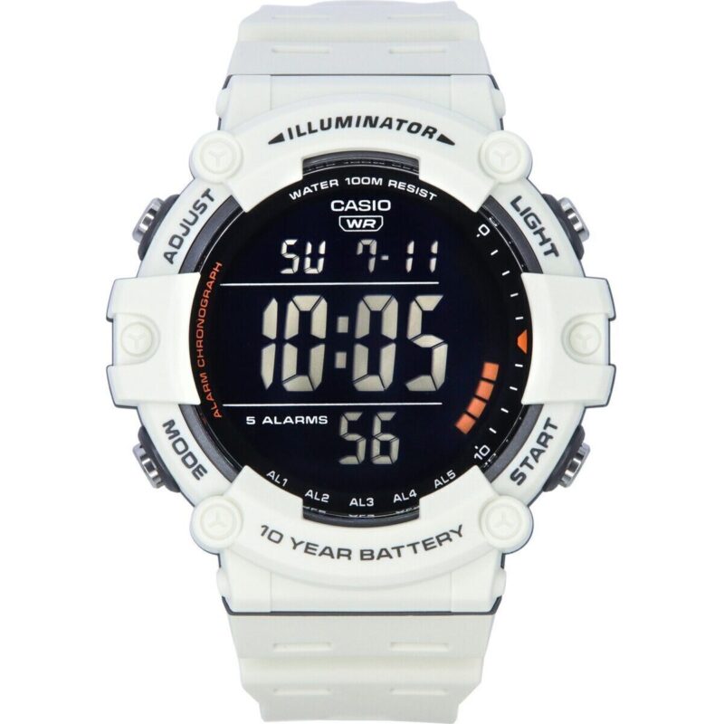 Casio Standard Digital White Resin Strap Quartz AE-1500WH-8B2 100M Men's Watch Casio Standard Digital White Resin Strap Quartz AE-1500WH-8B2 100M Men's Watch