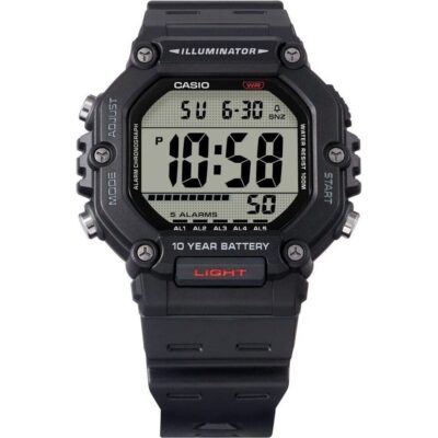 Casio Digital Resin Strap Quartz AE-1600H-1AV 100M Men's Watch