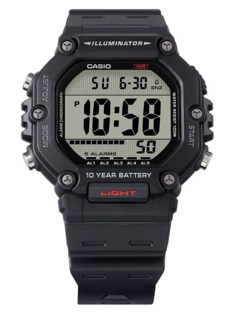 Casio Digital Resin Strap Quartz AE-1600H-1AV 100M Men's Watch