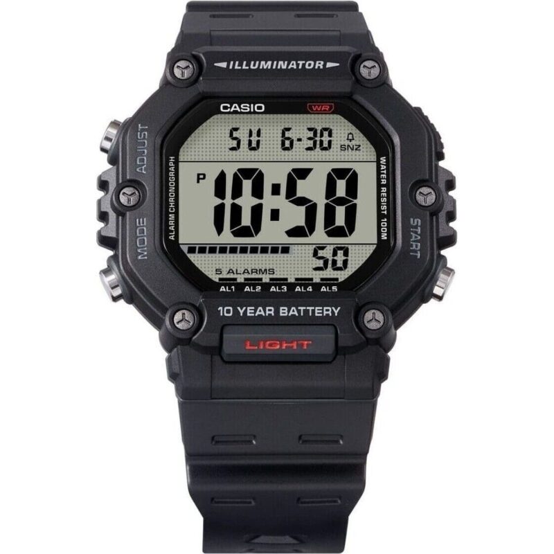 Casio Digital Resin Strap Quartz AE-1600H-1AV 100M Men's Watch