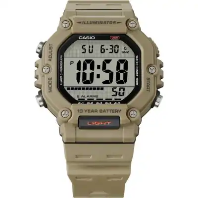 Casio Digital Resin Strap Quartz AE-1600H-5AV 100M Men's Watch