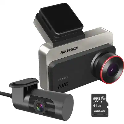 Hikvision C200S Dashcam, with 64GB Micro-SD