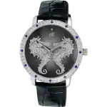 Adee Kaye Seahorsee Collection Crystal Accents Black Dial Quartz AK2002-LBU Women's Watch